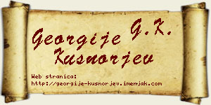 Georgije Kušnorjev vizit kartica